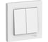 Выключатель 2-клавишный Systeme Electric (Schneider Electric) ATLAS DESIGN сх.5 10АХ в сборе бел. ATN000152 15 шт 13606489583238 2