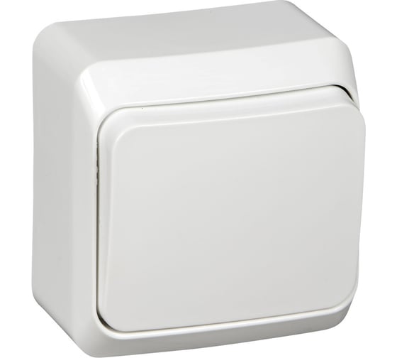 Выключатель 1-клавишный Systeme Electric (Schneider Electric) ОП Этюд 10А IP20 бел. BA10-001B 25 шт 4607098940469 1