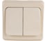 Выключатель 2-клавишный Systeme Electric (Schneider Electric) СП Этюд 10А IP20 крем. BC10-002K 20 шт 4607098940803 1