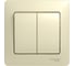 Выключатель 2-клавишный Systeme Electric (Schneider Electric) СП Glossa 10А IP20 10AX в сборе беж. GSL000252 15 шт 13606480658188 1