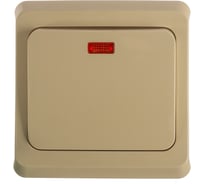 Выключатель 1-клавишный Systeme Electric (Schneider Electric) СП Этюд 10А с инд. крем. SchE BC10-005K 20 шт 4607098940889