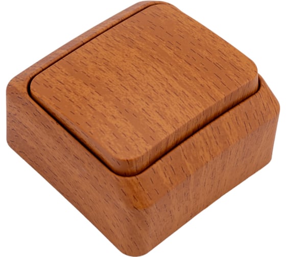 Выключатель 1-клавишный Systeme Electric (Schneider Electric) ОП Этюд Дача 10А бук SchE BA10-001T 25 шт 4690201009139 1