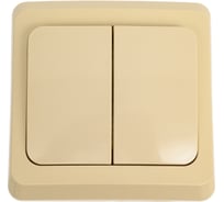 Выключатель 2-клавишный Systeme Electric (Schneider Electric) СП Этюд 10А с инд. крем. SchE BC10-006K 20 шт 4607098940902