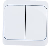 Выключатель 2-клавишный Systeme Electric (Schneider Electric) ОП Этюд 10А IP20 с индик. бел. BA10-006B 25 шт 4607098940568