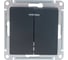 2-клавишный выключатель с подсветкой Systeme Electric (Schneider Electric) ATLASDESIGN сх.5а, 10АХ, карбон ATN001053 5 шт 13606489703469 1
