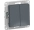 2-клавишный выключатель Systeme Electric (Schneider Electric) ATLASDESIGN сх.5, 10АХ, грифель ATN000751 10 шт 13606489702486 2
