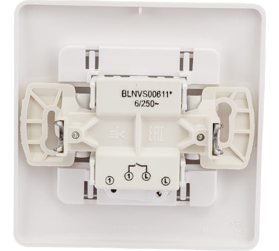 1-клавишный выключатель с подсветкой Systeme Electric (Schneider Electric) BLANCA с/у, 6А, 250B, белый BLNVS006111 10 шт 13606481194319