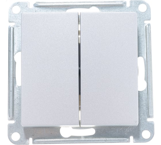 2-клавишный выключатель Systeme Electric (Schneider Electric) ATLASDESIGN сх.5, 10АХ, алюминий ATN000351 10 шт 13606489584044 1