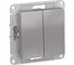 2-клавишный выключатель Systeme Electric (Schneider Electric) ATLASDESIGN сх.5, 10АХ, алюминий ATN000351 10 шт 13606489584044 2