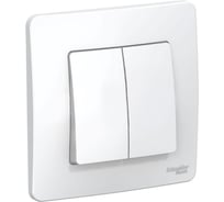 2-клавишный выключатель Systeme Electric (Schneider Electric) BLANCA с/у, 6А, 250В, белый BLNVS006501 10 шт 13606481194326