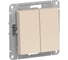 Выключатель Systeme Electric ( Schneider Electric) ATLASDESIGN 2-клавишный сх.5 10АХ бежевый ATN000251 20 шт 13606489583658 2