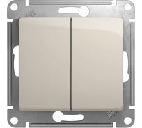 Выключатель 2-клавишный Systeme Electric (Schneider Electric) Glossa Молочный, сх.5, 10AX GSL000951 20 шт 13606480982184