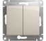 Выключатель 2-клавишный Systeme Electric (Schneider Electric) Glossa Молочный, сх.5, 10AX GSL000951 20 шт 13606480982184 1