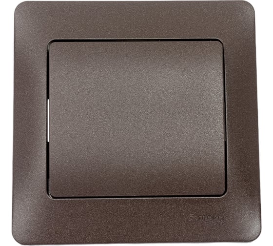 Выключатель 1-клавишный Systeme Electric (Schneider Electric) СП Glossa 10А IP20 сх. 1 10AX в сборе шоколад GSL000812 5 шт 53606485436895 1