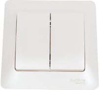 Выключатель 2-клавишный Systeme Electric (Schneider Electric) СП Glossa 10А IP20 сх. 5 10AX в сборе перламутр. GSL000652 15 шт 13606485436156