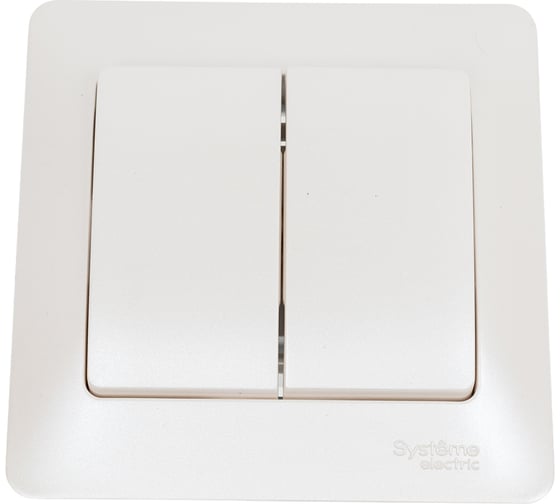Выключатель 2-клавишный Systeme Electric (Schneider Electric) СП Glossa 10А IP20 сх. 5 10AX в сборе перламутр. GSL000652 15 шт 13606485436156 1