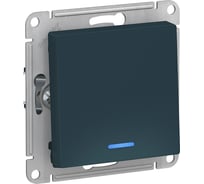 Выключатель 1-клавишный с подсветкой Systeme Electric (Schneider Electric) AtlasDesign Изумруд SE ATN000813 5 шт 13606489702653
