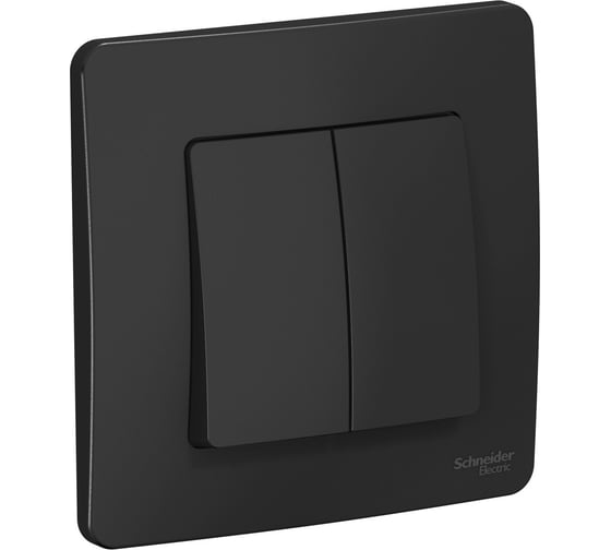 Выключатель 2-клавишный Systeme Electric (Schneider Electric) Blanca внутренний Антрацит, 10А, 250B SE BLNVS010506 10 шт 13606481195507 1