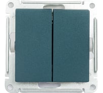 Выключатель 2-клавишный Systeme Electric (Schneider Electric) AtlasDesign Изумруд, сх.5, 10АХ, механизм SE ATN000851 5 шт 13606489702806