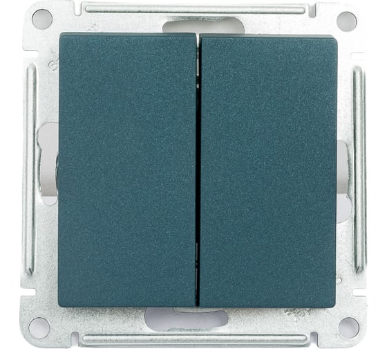 Выключатель 2-клавишный Systeme Electric (Schneider Electric) AtlasDesign Изумруд, сх.5, 10АХ, механизм SE ATN000851 5 шт 13606489702806 1