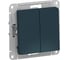 Выключатель 2-клавишный Systeme Electric (Schneider Electric) AtlasDesign Изумруд, сх.5, 10АХ, механизм SE ATN000851 5 шт 13606489702806 2