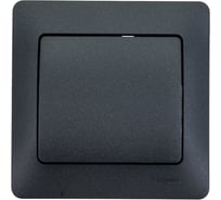 Выключатель 1-клавишный Systeme Electric (Schneider Electric) СП Glossa 10А IP20 сх. 1 10AX в сборе антрацит GSL000712 15 шт 13606485436422