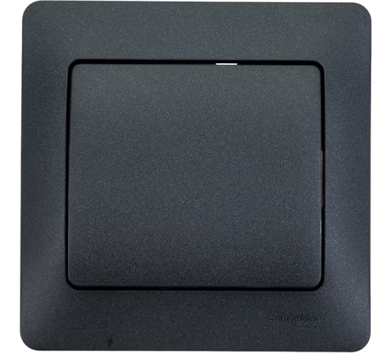 Выключатель 1-клавишный Systeme Electric (Schneider Electric) СП Glossa 10А IP20 сх. 1 10AX в сборе антрацит GSL000712 15 шт 13606485436422 1
