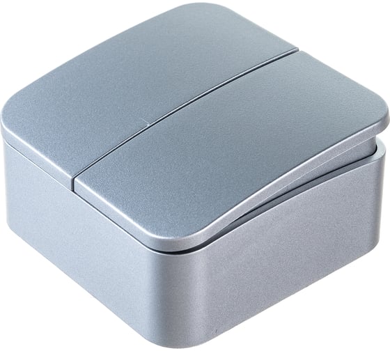 Выключатель 2-клавишный Systeme Electric (Schneider Electric) ОП Blanca 10А IP20 сх. 5 250В алюминий BLNVA105013 15 шт 13606481196818 1