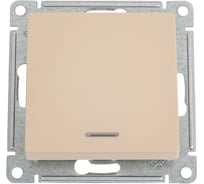 Выключатель 1-клавишный Systeme Electric Atlasdesign песочный, с подсв., сх.6а, 10ах ATN001213 5 шт 13606485819935