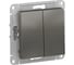 Выключатель 2-клавишный Systeme Electric (Schneider Electric) AtlasDesign Сталь, сх.5, 10АХ, механизм SE ATN000951 5 шт 13606489703124 1