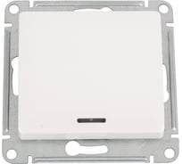 Выключатель 1-клавишный с подсветкой Systeme Electric (Schneider Electric) Glossa Молочный, сх.1а, 10AX SE GSL000913 20 шт 13606480982047