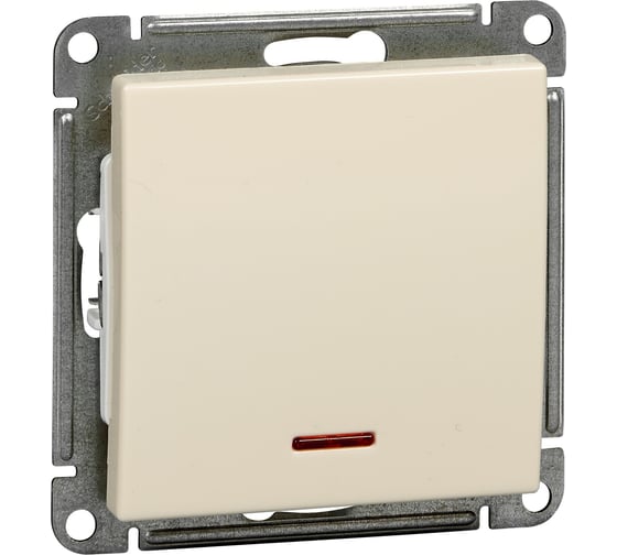 Выключатель 1-клавишный с подсветкой Systeme Electric (Schneider Electric) Wessen 59 Беж, 10АХ SE VS110-153-2-86 10 шт 13606485437818 1