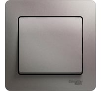 Выключатель 1-клавишный Systeme Electric (Schneider Electric) Glossa Платина, сх.1, 10AX в сборе SE GSL001212 5 шт 53606481208724