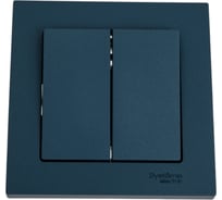 Выключатель 2-клавишный Systeme Electric (Schneider Electric) AtlasDesign Изумруд, сх.5, 10АХ, в сборе SE ATN000852 5 шт 13606489702813