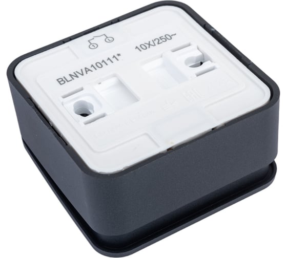Выключатель 1-клавишный с подсветкой Systeme Electric (Schneider Electric) Blanca наружный, Антрацит, 10А SE BLNVA101116 15 шт 13606481197068