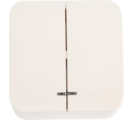 Выключатель 2-клавишный с подсветкой Systeme Electric (Schneider Electric) Blanca наружный Молочный 10А SE BLNVA105112 15 шт 13606481196306 1