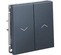 Выключатель 2-клавишный Systeme Electric ArtGallery Грифель, для жалюзи, 2х сх.4, 10А, механизм GAL000719 5 шт 4690201034148