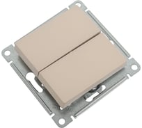 Выключатель 2-клавишный Systeme Electric Atlasdesign песочный, с самовозвратом, сх.2, 10а, механизм ATN001217 5 шт 4690201021407