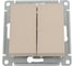Выключатель 2-клавишный Systeme Electric Atlasdesign песочный, с самовозвратом, сх.2, 10а, механизм ATN001217 5 шт 4690201021407 3