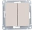 Выключатель 2-клавишный Systeme Electric Atlasdesign песочный, сх.1, 10ах ATN001251 5 шт 13606485819805 1