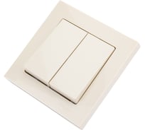 Выключатель 2-клавишный Systeme Electric (Schneider Electric) AtlasDesign Беж, сх.5, 10АХ, в сборе SE ATN000252 15 шт 13606489583665