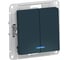 Выключатель 2-клавишный с подсветкой Systeme Electric (Schneider Electric) AtlasDesign Изумруд, сх.5а SE ATN000853 5 шт 13606489702820 1