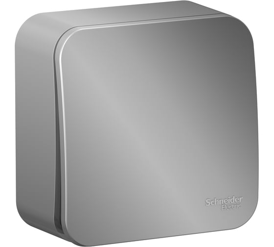 1-клавишный выключатель Systeme Electric (Schneider Electric) Blanca о/у, (cх.1) с самовозв.,изол.пл., 10а, алюминий BLNCA101013 15 шт 13606481196832 1