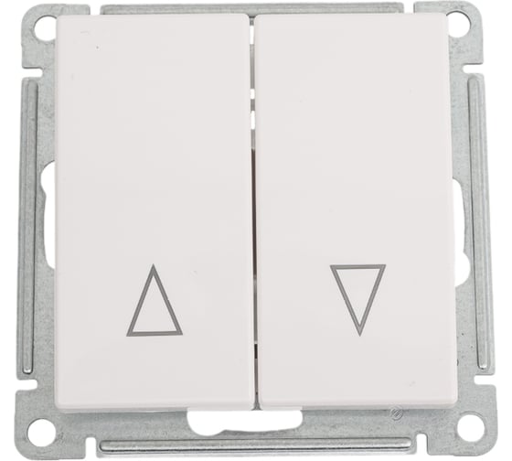 2-клавишный выключатель Systeme Electric (Schneider Electric) W59 с мех. блокировкой для жалюзи, 10ах, механизм, белый VS410-253-1-86 10 шт 13606485438273 1