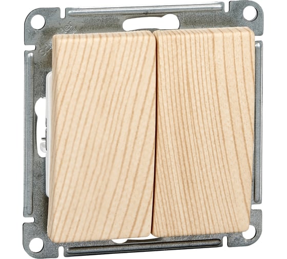 2-клавишный выключатель Systeme Electric (Schneider Electric) W59 10ах, механизм, сосна VS510-252-7-86 10 шт 13606485438532 1