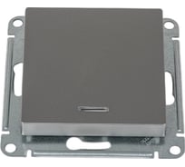 Выключатель 1-клавишный с подсветкой Systeme Electric (Schneider Electric) AtlasDesign Сталь, сх.1а, 10АХ SE ATN000913 5 шт 13606489702974
