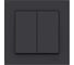 Выключатель 2-клавишный Systeme Electric (Schneider Electric) AtlasDesign Карбон, сх.5, 10АХ, в сборе SE ATN001052 5 шт 13606489703452 2