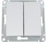 Выключатель 2-клавишный Systeme Electric Atlasdesign aqua алюминий, ip44, сх.6, 10ах ATN440351 10 шт 4690201021162 1