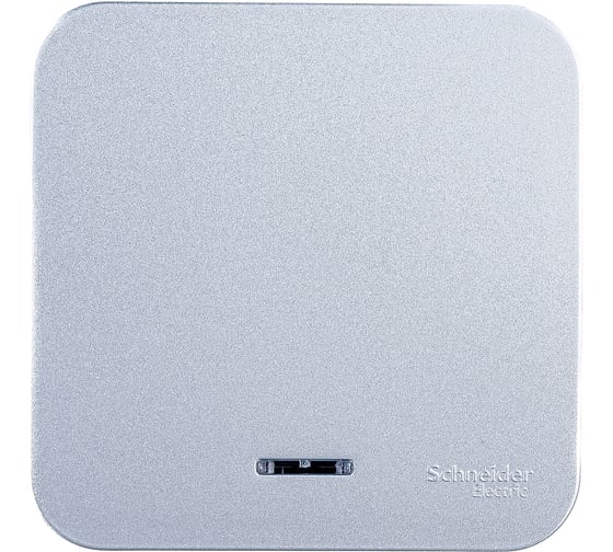 Выключатель 1-клавишный Systeme Electric (Schneider Electric) ОП Blanca 10А IP20 сх. 1 250В с подсветкой алюминий BLNVA101113 15 шт 13606481196801 1