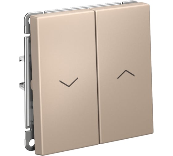 Выключатель 2-клавишный Systeme Electric ArtGallery Песочный, для жалюзи, 2х сх.4, 10А, механизм GAL001219 5 шт 4690201034230 1